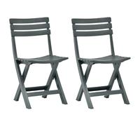 WDGJJFECNMUEHI 2 Pack Green Plastic Folding Garden Chairs, Weather-Resistant Outdoor Patio Bistro Chairs for Balcony, Yard, Lightweight & Space-Saving Design, Max Load 110kg