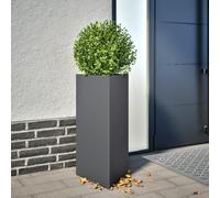 WDGJJFECNMUEHI 2 Pack Triangular Steel Planters for Outdoor Garden, Balcony & Patio - 40x34.5x70 cm Rust-Resistant Flower Pots with Spacious Design, Modern Antracite Color, No Drainage Holes