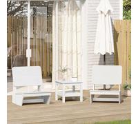 WDGJJFECNMUEHI 2 Pack White Solid Pine Wood Garden Chairs, Outdoor Patio Furniture with Comfortable Backrest, Rustic Style for Balcony, Terrace, Yard