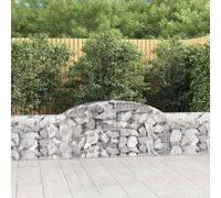 WDGJJFECNMUEHI 20 Pack Arc Gabion Baskets 300x30x60/80 cm Galvanized Steel for Garden Decoration, Windbreak & Noise Reduction, Heavy Duty Wire Mesh with Reinforced Hooks for Rock Filling