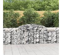 WDGJJFECNMUEHI 20 Pack Arc Gabion Baskets 300x50x80/100 cm Galvanized Steel for Garden Decoration, Windbreak, and Rock Filling - Durable Corrosion-Resistant Metal Mesh with Reinforced Hooks