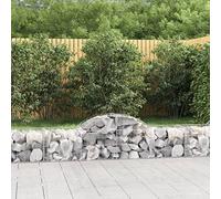 WDGJJFECNMUEHI 30 Pack Arc Gabion Baskets 200x50x40/60 cm Galvanized Steel Wire Mesh for Garden Decoration, Windbreak, and Rock Filling - Durable & Corrosion Resistant Outdoor Landscaping Solution