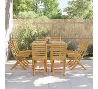 WDGJJFECNMUEHI 4 Pack Bamboo Folding Garden Chairs Outdoor Patio Dining Set 43x54x88 cm Lightweight Waterproof Comfortable Back Support for Terrace Balcony Beach Max Load 110kg