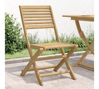 WDGJJFECNMUEHI 4 PCS Folding Garden Chairs Acacia Wood 48.5x61.5x87 cm Outdoor Patio Dining Chairs Rustic Design Comfortable Back Support Foldable for Easy Storage