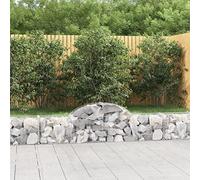 WDGJJFECNMUEHI 6 Pack Arc Gabion Baskets 200x30x40/60 cm Galvanized Steel Wire Mesh for Garden Decoration, Windbreak, and Rock Filling Outdoor Landscaping Project