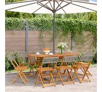 WDGJJFECNMUEHI 8 Pack Folding Garden Chairs Gray Acacia Solid Wood Frame with PE Rattan for Patio Balcony Outdoor Relaxation Comfortable Foldable Seating 110kg Capacity