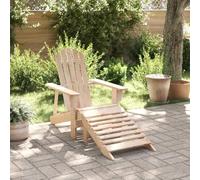 WDGJJFECNMUEHI Adirondack Chair with Ottoman Solid Fir Wood Outdoor Patio Furniture for Garden Balcony Comfortable Ergonomic Design Wide Armrests High Backrest