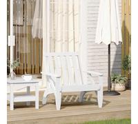 WDGJJFECNMUEHI Adirondack Garden Chair White Solid Pine Wood Outdoor Patio Furniture Comfortable Rustic Style for Backyard Deck Poolside Relaxation
