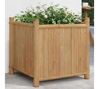 WDGJJFECNMUEHI Bamboo Raised Planter Box 50x50x50 cm for Garden Balcony Patio - Large Outdoor Flower Pot with Elevated Design for Plants Herbs Vegetables - Natural DIY Decorative Fioriera in Bambù