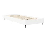 WDGJJFECNMUEHI Bed Frame White 80x200 cm Engineered Wood Sturdy Slatted Base Modern Design for Small Bedrooms Guest Room Easy Assembly 140 kg Weight Capacity