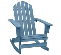 WDGJJFECNMUEHI Blue Adirondack Wooden Rocking Chair for Patio and Garden, Solid Spruce Wood, Ergonomic Design, Weather-Resistant, Max Load 110kg, Comfortable Outdoor Swing Chair
