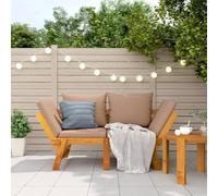 WDGJJFECNMUEHI cassa panca da esterno arredo giardinoPanca da Giardino con Cuscini 2-in-1 in Legno di AcaciaAdatto per giardini, cortili e salotti