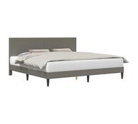 WDGJJFECNMUEHI Corduroy Bed Frame Light Grey 200x200 cm Upholstered Platform with Slatted Base Modern Minimalist Design Easy Clean Bed Base for Bedroom Home Furniture