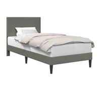 WDGJJFECNMUEHI Corduroy Fabric Upholstered Bed Frame Light Grey 80x200 cm - Modern Platform Bed with Slat Support, Easy Clean, Minimalist Design for Bedroom