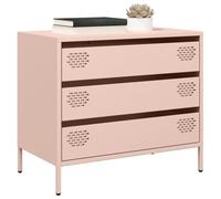 WDGJJFECNMUEHI Credenza Rosa 68x39x58,5 cm in Acciaio Laminato a Freddo Mobile Soggiorno Camera da Letto Cucina Moderno Design Italiano Robusto Funzionale