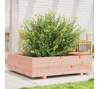 WDGJJFECNMUEHI Douglas Fir Wooden Garden Planter Box 90x90x26.5 cm - Large Outdoor Flower Pot for Plants, Herbs, Vegetables - Sturdy Untreated Solid Wood Raised Bed with Decorative Design