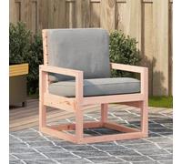 WDGJJFECNMUEHI Douglas Solid Wood Garden Chair 57.5x63x76 cm Outdoor Patio Furniture with Backrest and Armrests for Terrace Lawn Comfortable Slatted Design Weather-Resistant