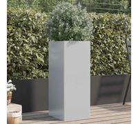 WDGJJFECNMUEHI Fioriera Argento 32x29x75 cm in Acciaio Zincato, Raised Flower Pot for Garden Balcony Patio, Sturdy Steel Planter Box with Corrosion Resistance, DIY Decorative Outdoor Plant Container