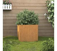 WDGJJFECNMUEHI Fioriera Corten Steel 32x30x29 cm Rustproof Garden Planter Box for Flowers Plants, DIY Outdoor Decoration for Patio Balcony Terrace, Weather Resistant Durable Metal Raised Flower Pot