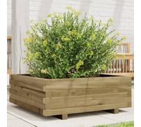 WDGJJFECNMUEHI Fioriera da Giardino in Legno di Pino Impregnato 70x70x26.5 cm, Cassetta per Piante Fiori e Orto, Struttura Robusta Stabile, Ideale per Esterni, Decorazione Giardino e Terrazzo