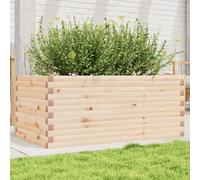 WDGJJFECNMUEHI Fioriera da Giardino in Legno Massello di Pino 110x60x46 cm, Cassetta per Piante Fiori Erbe Aromatiche, Fioriera Grande con Fondo Aperto, Ideale per Orto Balcone Terrazzo Giardino