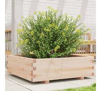 WDGJJFECNMUEHI Fioriera da Giardino in Legno Massello di Pino 80x80x26,5 cm - Cassetta per Piante Rustica, Ampia e Resistente Fiori, Piante Aromatiche Orto - Ideale per Balcone, Terrazzo e Giardino