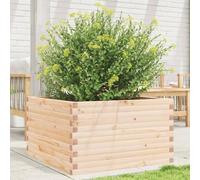 WDGJJFECNMUEHI Fioriera da Giardino in Legno Massello di Pino 80x80x45,5 cm - Cassone per Piante Fiori e Orto Struttura Robusta, Ampio Spazio Design Rustico - Ideale per Giardino Terrazzo e Balcone
