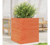 WDGJJFECNMUEHI Fioriera Giardino in Legno Massello Pino 60x60x68,5cm Marrone Cera - Fioriera da Esterno per Piante, Fiori e Ortaggi Ideale per Balcone, Patio Giardino - Rustica e Decorativa