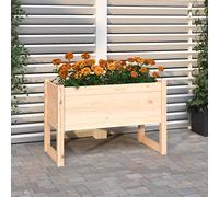 WDGJJFECNMUEHI Fioriera in Legno Massello di Pino 78x40x52 cm per Giardino e Balcone, Fioriera Rialzata Rustica con Struttura Robusta, Ideale per Piante e Fiori, Facile Montaggio con Manuale Incluso