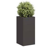 WDGJJFECNMUEHI Fioriera Nera 40x40x80 cm in Acciaio Laminato a Freddo per Giardino e Balcone, Fioriera Moderna con Design Aperto per Piante Fiori, Resistente e Stabile con Supporti Interni