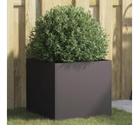 WDGJJFECNMUEHI Fioriera Nera 42x40x39 cm in Acciaio Laminato a Freddo - Fioriera da Giardino e Balcone Vaso per Piante Resistente e Stabile - Decorazione Moderna per Esterni