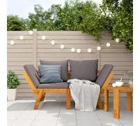 WDGJJFECNMUEHI giardino arredo esterno divano da esternoPanca da Giardino con Cuscini 2-in-1 in Legno di AcaciaAdatto per giardini, cortili e salotti