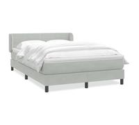 WDGJJFECNMUEHI Giroletto a Molle with Mattress Grey Light 160x220cm Velvet Bed Frame with Adjustable Headboard Pocket Spring Memory Foam Mattress Topper for Comfortable Sleep Bedroom Guest Room