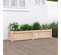 WDGJJFECNMUEHI Large Outdoor Wooden Planter Box 150x31x31 cm for Garden Balcony Patio - Solid Pine Wood DIY Flower Pot with Rustic Look Vegetables Flowers Plants Decoration