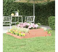 WDGJJFECNMUEHI Large Wooden Planter Box 110x110x27 cm for Garden & Balcony Solid Douglas Fir Raised Flower Bed with Tiered Design, Durable Outdoor Decor for Plants, Flowers & Vegetables