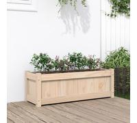 WDGJJFECNMUEHI Large Wooden Planter Box 90x31x31 cm for Garden Balcony Patio - Solid Pine Wood DIY Flower Pot with Rustic Design - Outdoor Decorative Container for Vegetables Herbs Flowers Plants