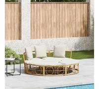 WDGJJFECNMUEHI Lettino Prendisole Esterno in Polyrattan, Modular Sunbed with Removable Cushions, Waterproof Outdoor Lounge Set for Garden, Poolside, Patio, UV Resistant PE Wicker Furniture
