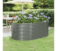 WDGJJFECNMUEHI Letto Giardino in Acciaio Verniciato a Polvere 175x100x68cm Grigio, Fioriera Rialzata per Orto, Balcone e Patio, Struttura Robusta Resistente alle Intemperie, Ideale per Piante e Fiori