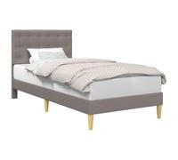 WDGJJFECNMUEHI Modern Bed Frame with Upholstered Headboard Tortora 90x200 cm Fabric Easy Clean Minimalist Single Bedroom Durable Slatted Base Compact Home Furniture