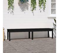 WDGJJFECNMUEHI panca giardino divanetti da giardinoPanca Giardino 2 Posti Nera 203,5x44x45cm Legno Massello PinoAdatto per giardini, cortili e salotti