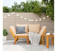 WDGJJFECNMUEHI panca legno divanetto da giardinoPanca da Giardino con Cuscini 2-in-1 in Legno di AcaciaAdatto per giardini, cortili e salotti