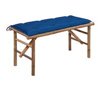 WDGJJFECNMUEHI panchina contenitore da esterno cassapanca contenitore da esternoPanca da Giardino Pieghevole con Cuscino 118 cm in BambùAdatto per giardini, cortili e salotti