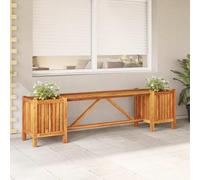 WDGJJFECNMUEHI panchina contenitore da esterno cassapanca contenitore da esternoPanca Giardino con 2 Fioriere 150x30x40cm Legno Massello AcaciaAdatto per giardini, cortili e salotti