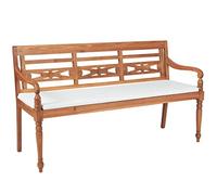 WDGJJFECNMUEHI panchina da giardino plastica panchina giardino per esternoPanchina Batavia con Cuscini 150 cm in TeakAdatto per giardini, cortili e salotti