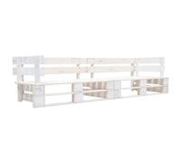 WDGJJFECNMUEHI panchina panchina da esterno plasticaDivano da Giardino a 2 Posti su Pallet Bianco in LegnoAdatto per giardini, cortili e salotti