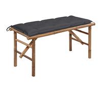 WDGJJFECNMUEHI panchina panchina da esterno plasticaPanca da Giardino Pieghevole con Cuscino 118 cm in BambùAdatto per giardini, cortili e salotti