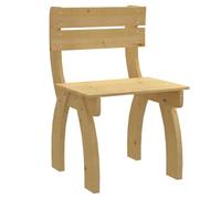 WDGJJFECNMUEHI Pine Wood Garden Chair with Backrest, Rustic Outdoor Furniture for Patio, Terrace and Backyard, Durable Treated Wood, Easy Assembly, Weather Resistant, 50x60x86 cm