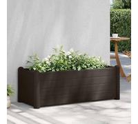 WDGJJFECNMUEHI Raised Garden Bed 100x43x35 cm Outdoor Indoor Mocha PP Planter Box with Drainage, UV Weather Frost Resistant Flower Pot for Herbs Vegetables Plants, Large 80L Capacity, Easy Assembly