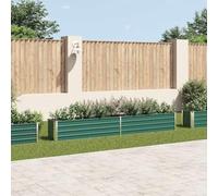 WDGJJFECNMUEHI Raised Garden Bed Steel 320x40x45 cm Green - Elevated Metal Planter Box for Vegetables, Flowers, Herbs Zinc Coated Outdoor DIY Gardening Large Deep Planting Space - Weather Resistant