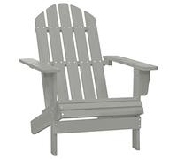 WDGJJFECNMUEHI Sedia da Giardino in Legno Grigio Vintage, Comoda Poltrona Relax per Esterno, Legno Massello Resistente, Design Elegante per Giardino Terrazza o Balcone